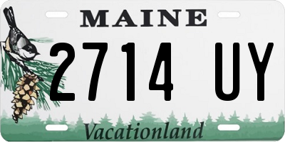 ME license plate 2714UY