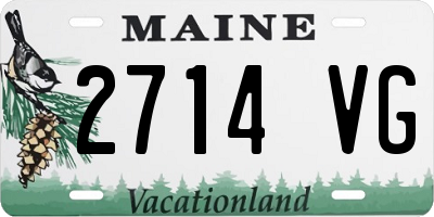 ME license plate 2714VG