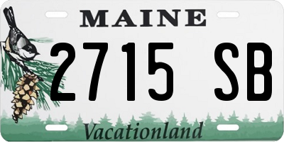 ME license plate 2715SB