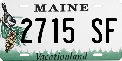 ME license plate 2715SF