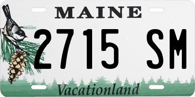 ME license plate 2715SM