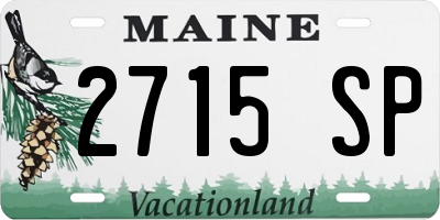 ME license plate 2715SP