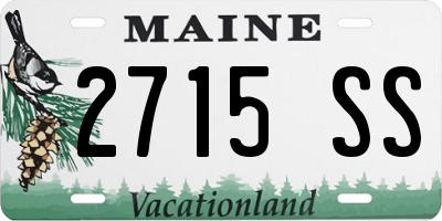 ME license plate 2715SS