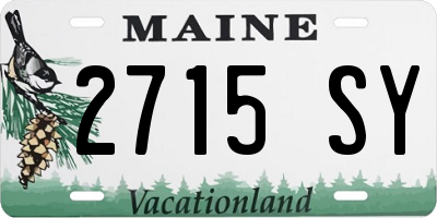 ME license plate 2715SY