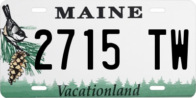 ME license plate 2715TW