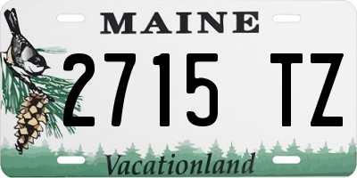 ME license plate 2715TZ