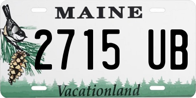 ME license plate 2715UB