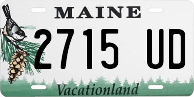 ME license plate 2715UD