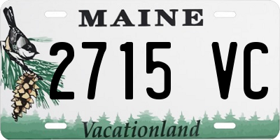 ME license plate 2715VC