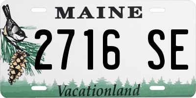 ME license plate 2716SE