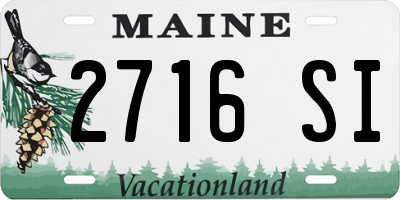 ME license plate 2716SI