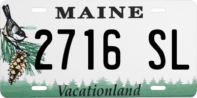 ME license plate 2716SL