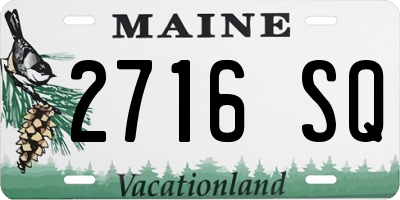 ME license plate 2716SQ