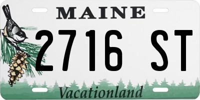 ME license plate 2716ST