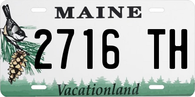 ME license plate 2716TH