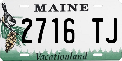 ME license plate 2716TJ