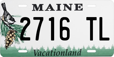 ME license plate 2716TL