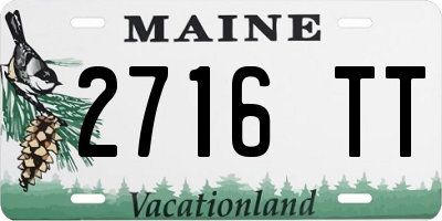 ME license plate 2716TT