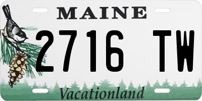 ME license plate 2716TW