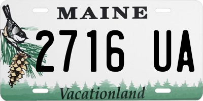 ME license plate 2716UA