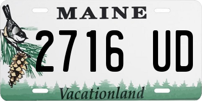 ME license plate 2716UD