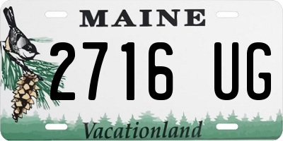 ME license plate 2716UG