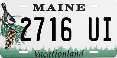 ME license plate 2716UI
