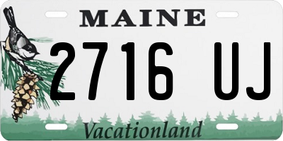 ME license plate 2716UJ