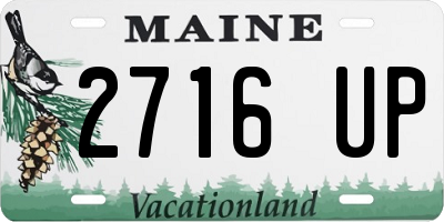 ME license plate 2716UP