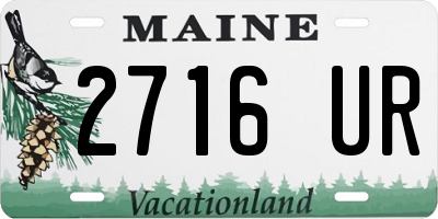 ME license plate 2716UR