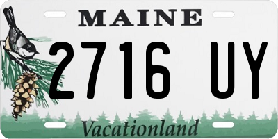 ME license plate 2716UY