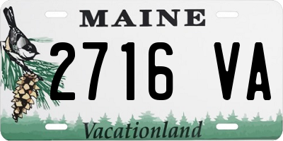 ME license plate 2716VA