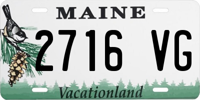 ME license plate 2716VG