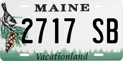 ME license plate 2717SB