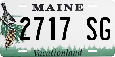 ME license plate 2717SG