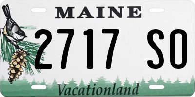 ME license plate 2717SO