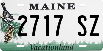 ME license plate 2717SZ