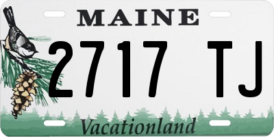 ME license plate 2717TJ