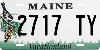 ME license plate 2717TY