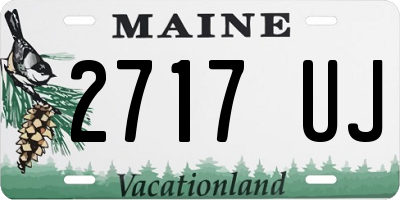 ME license plate 2717UJ