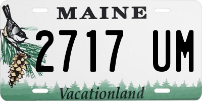 ME license plate 2717UM