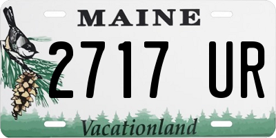 ME license plate 2717UR