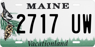 ME license plate 2717UW