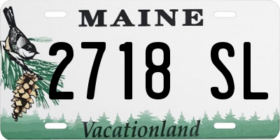 ME license plate 2718SL