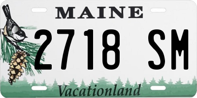 ME license plate 2718SM