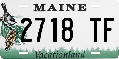ME license plate 2718TF
