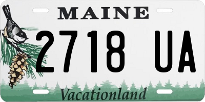 ME license plate 2718UA