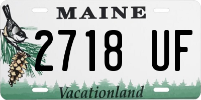 ME license plate 2718UF