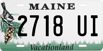 ME license plate 2718UI