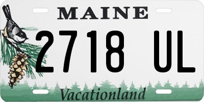 ME license plate 2718UL